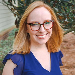 a person in a blue shirt